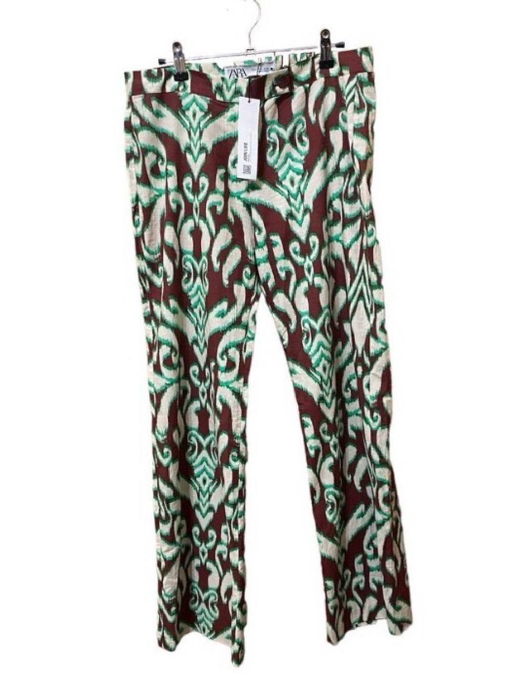 NWT Zara Midrise Abstract Printed Pants - Picture 1 of 3